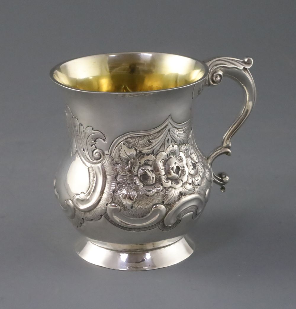 A George III Irish silver mug by Matthew West, 9 oz.
